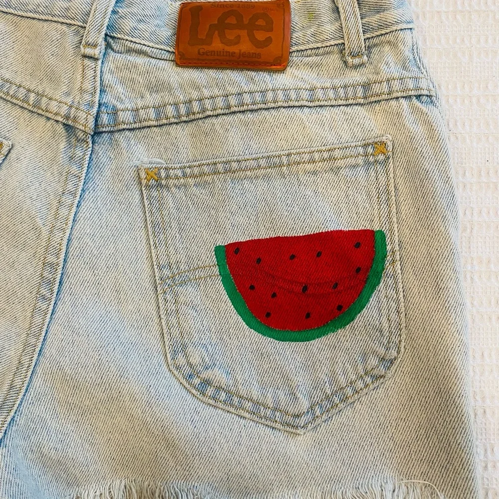 Lee Women's Light Blue Denim Shorts with The Very Hungry Caterpillar - Picture 5 of 5